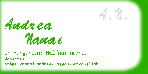 andrea nanai business card